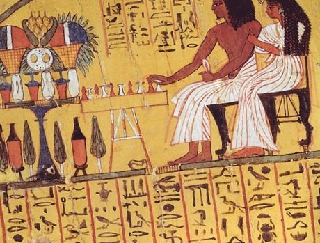 Oude Egyptenaren die een spel spelen